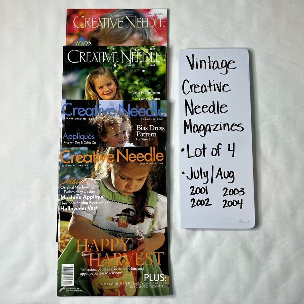 Vintage Creative Needle Magazines- Summer Issues Lot of 4 (2001-2004)